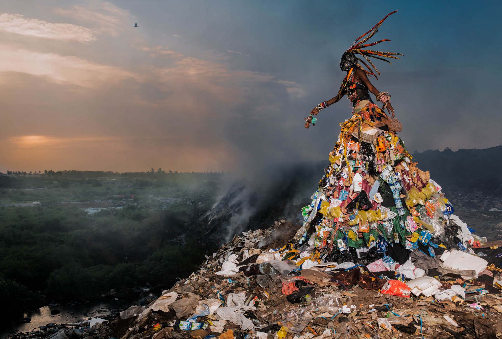 Fabrice Monteiro (Belgium, b. 1972) The Prophecy, Untitled #1, 2014. Digital photograph, 47 1/4 x 31 1/2 in. Museum purchase, Karl E. Weston Memorial Fund, M.2016.2