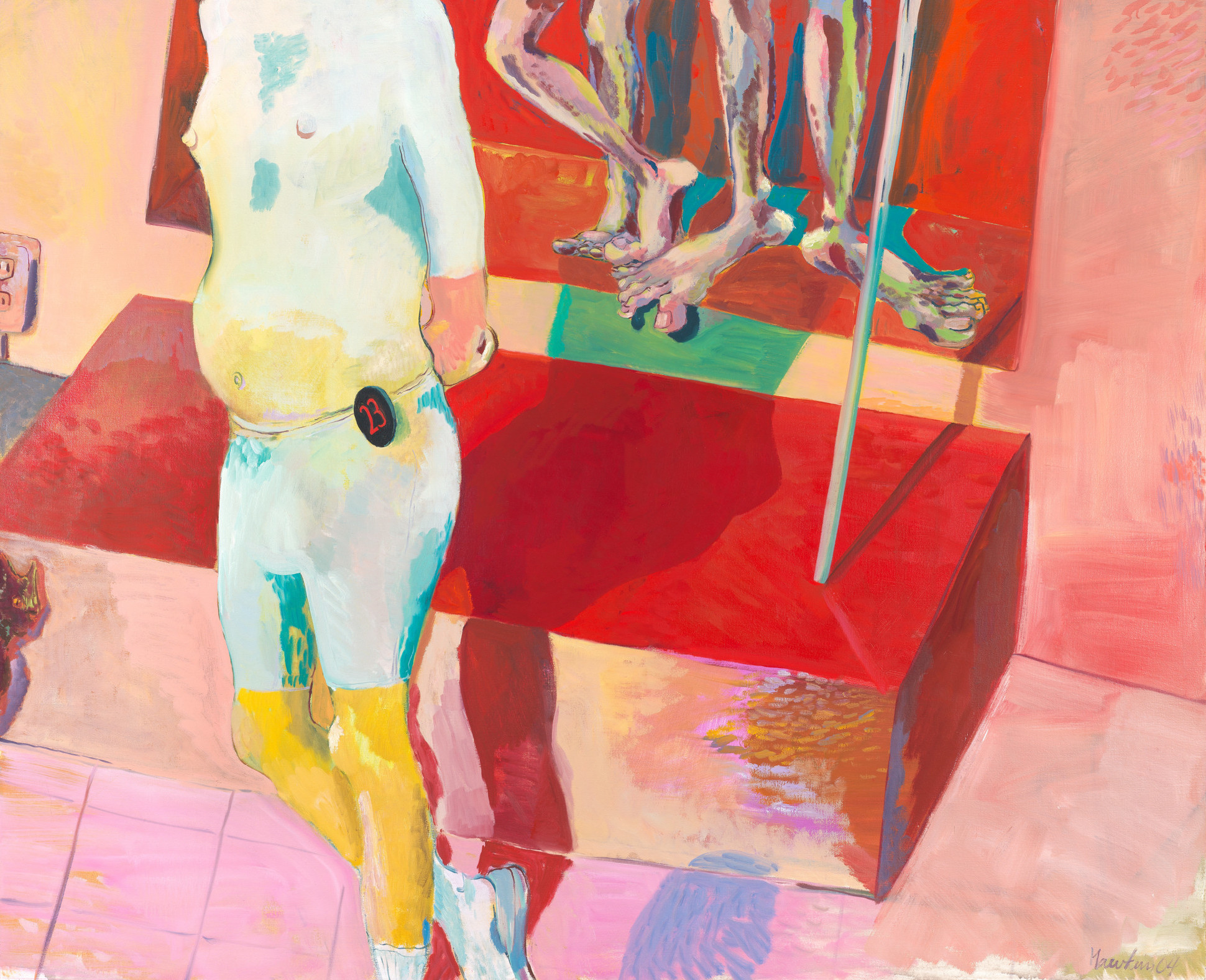 Richard Hawkins (American, b. 1961), Special Appearance, 2004. Oil on linen, 48 x 60 in. Museum purchase, Kathryn Hurd Fund, M.2017.4 M_2017_4