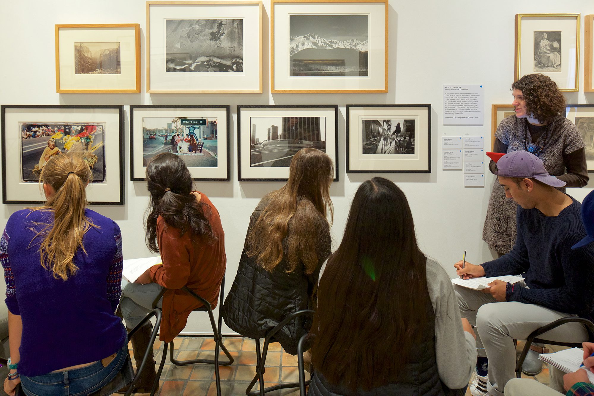 REL 318 class session in Object Lab, fall 2016. Photo by Arthur Evans. Photo of a class in Object Lab