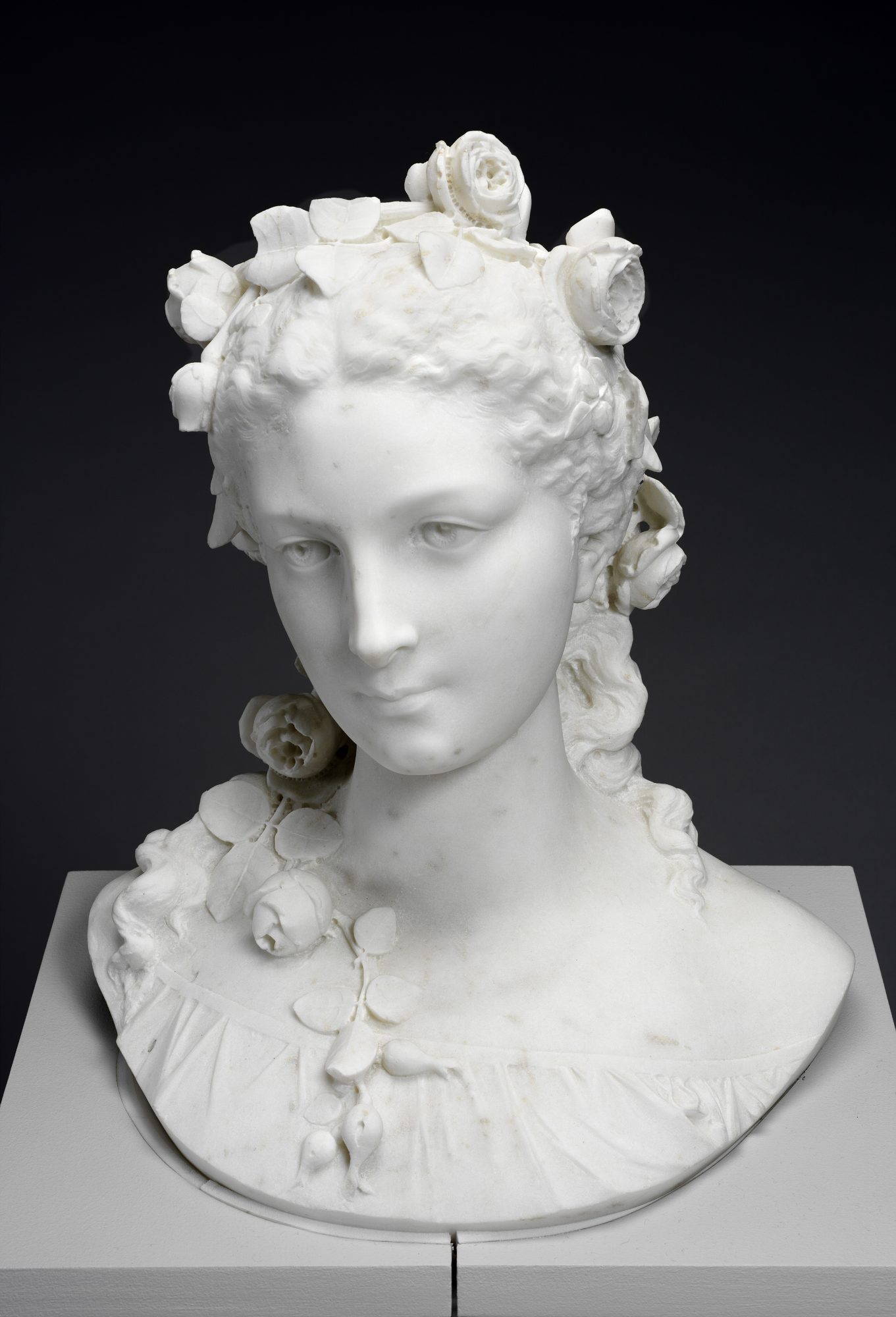 Albert Ernest Carrier-Belleuse
(French, 1824–1887) Flora, 19th century. Marble, 18in. Museum purchase, Karl E. Weston Memorial Fund, 96.16 Albert Ernest Carrier-Belleuse (French, 1824–1887) Flora, 19th century. Marble, 18in. Museum purchase, Karl E. Weston Memorial Fund, 96.16