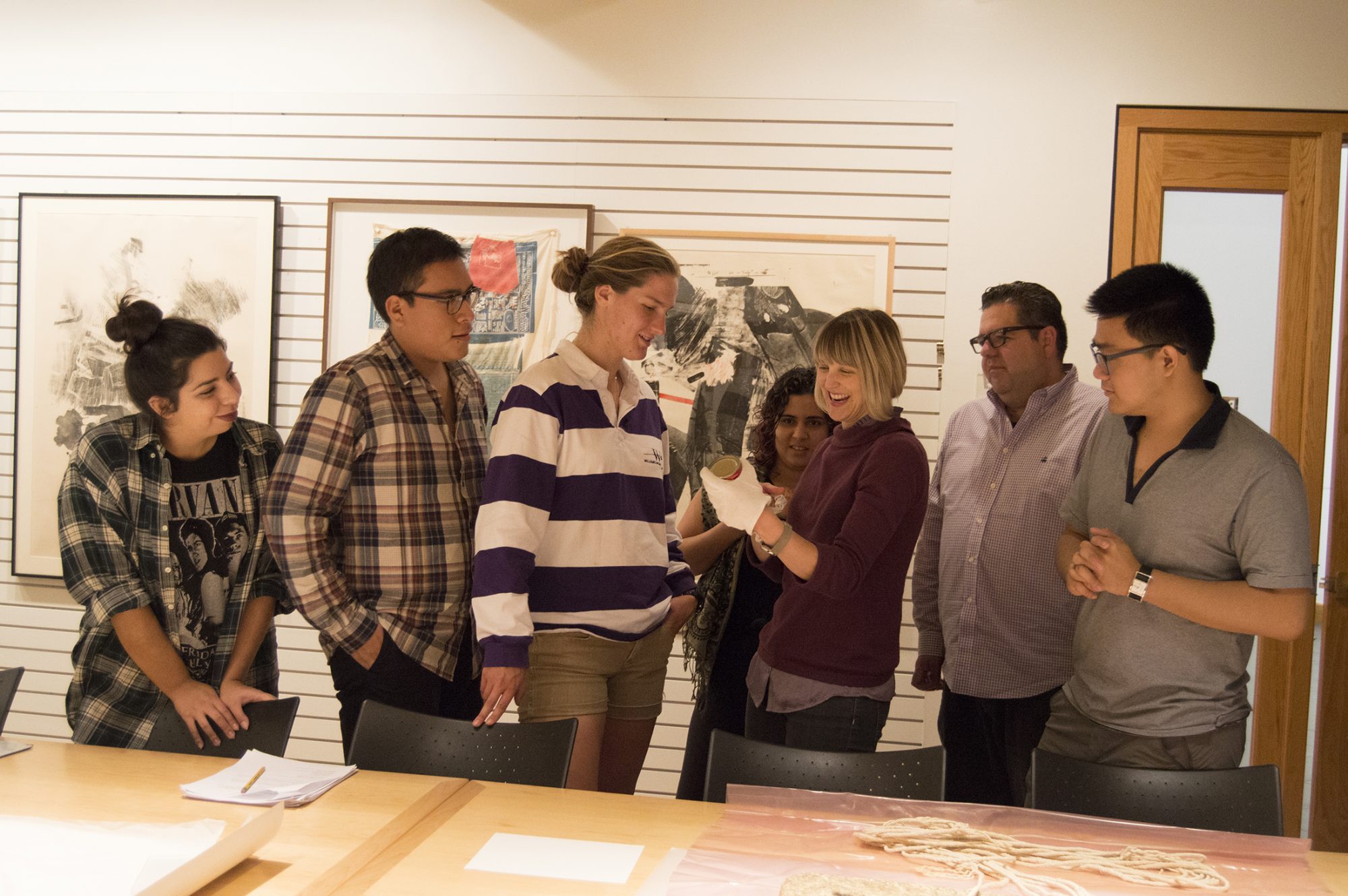 Photo of a class in the Rose Study Gallery.