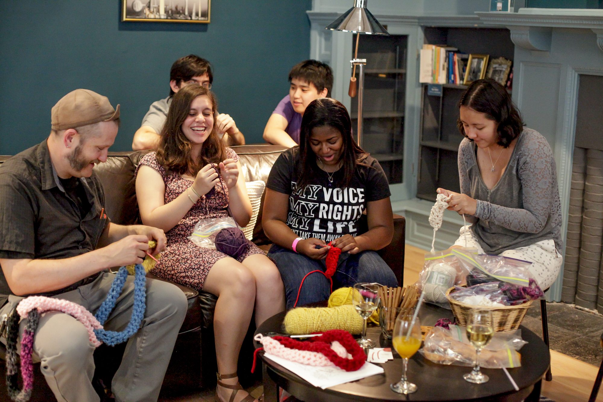 Summer School 2016. No Hook, Finger Crook: Finger Crocheting with Seth Koen. Photo by Kate Drew Miller. Summer School 2016
