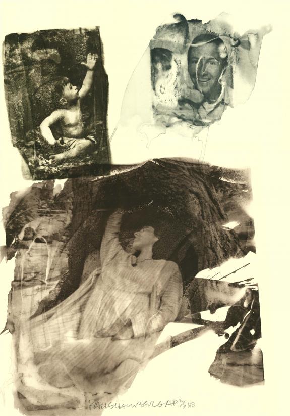 Robert Rauschenberg (American, 1925–2008) 'topher (Ruminations), 1999. Intaglio, 39.25 x 27.5 in. From an edition of 46, published by Universal Limited Art Editions, West Islip, New York, RRF 99.E009