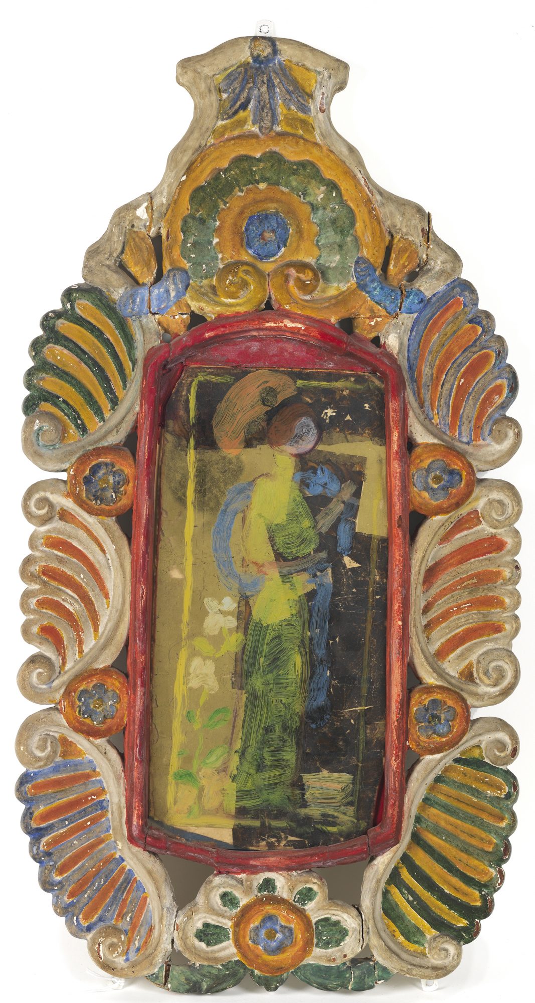 Maurice Brazil Prendergast (American, 1858-1924) Charles Prendergast (American, 1863–1948) Painting on Glass, Frame by Charles Prendergast, c. 1912–1917. Painting on glass, 21 1/4 x 11 1/2 in. Gift of Mrs. Charles Prendergast, 86.18.21