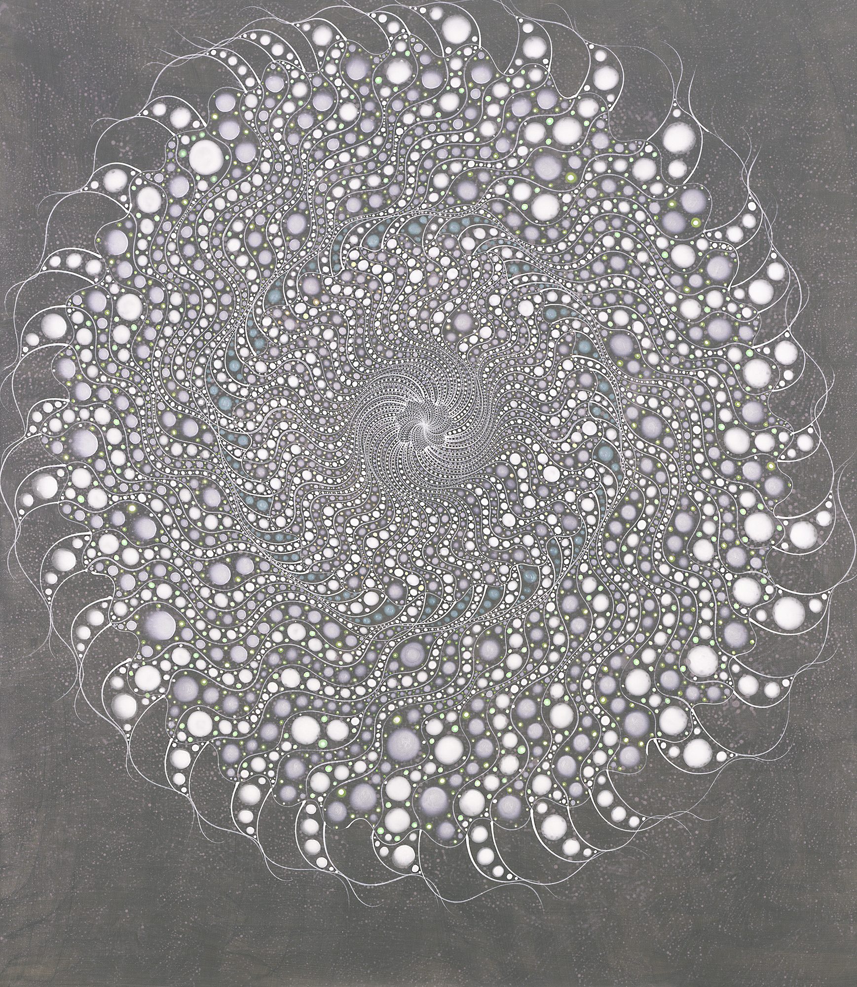Barbara Takenaga (American, b. 1949) Dione, 2009. Acrylic on wood panel, 42 x 36 in. Crocker Art Museum, Gift of Barbara ad William Hyland, Monterey, California, 2013.2