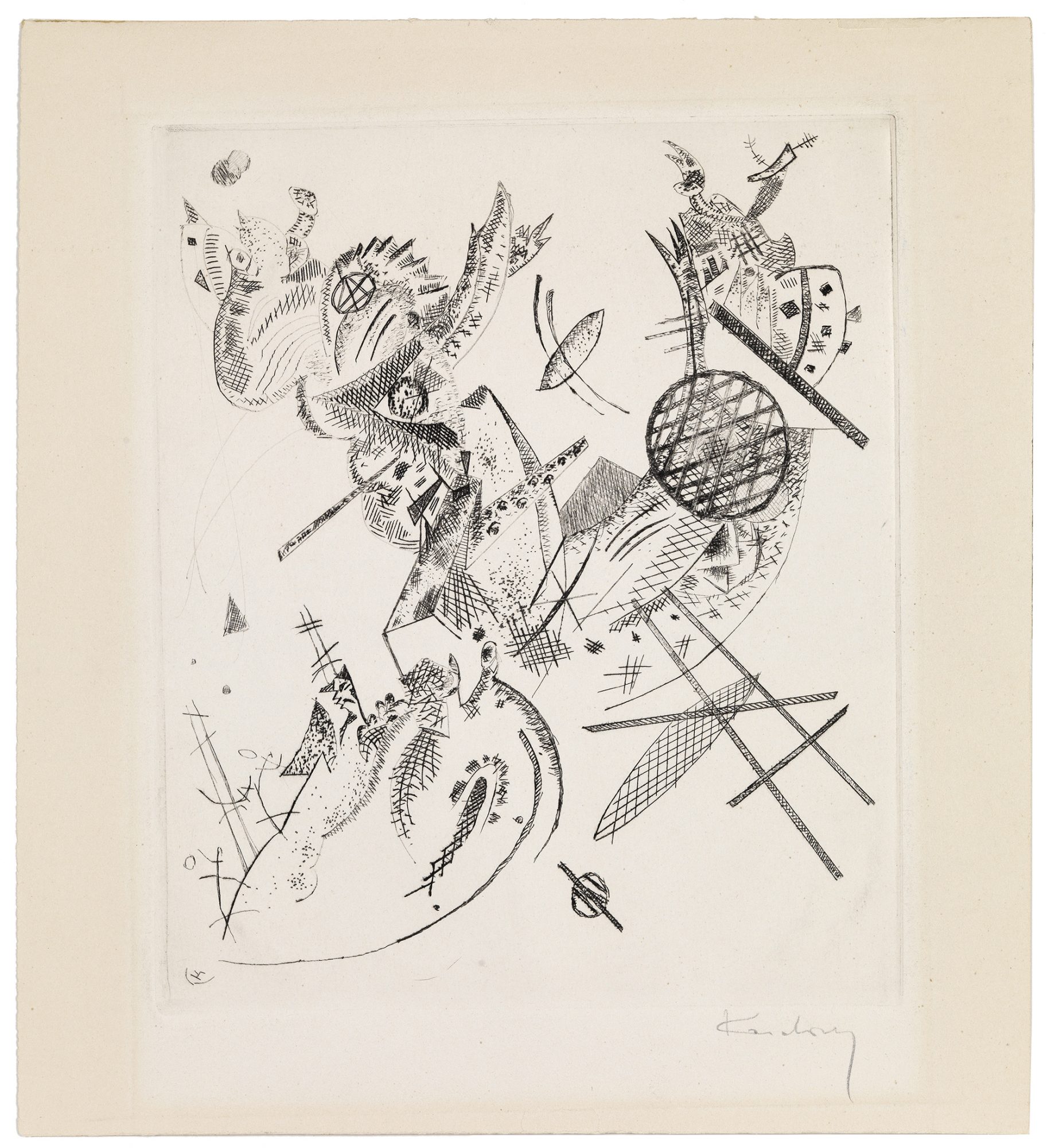 Wassily Kandinsky (Russian, 1866–1944) Kleine Welten XII (Small Worlds XII), 1922. Drypoint, 9 1/4 x 7 1/2 in. Gift of Madeleine P. and Harvey R. Plonsker, Class of 1961, M.2016.26.28