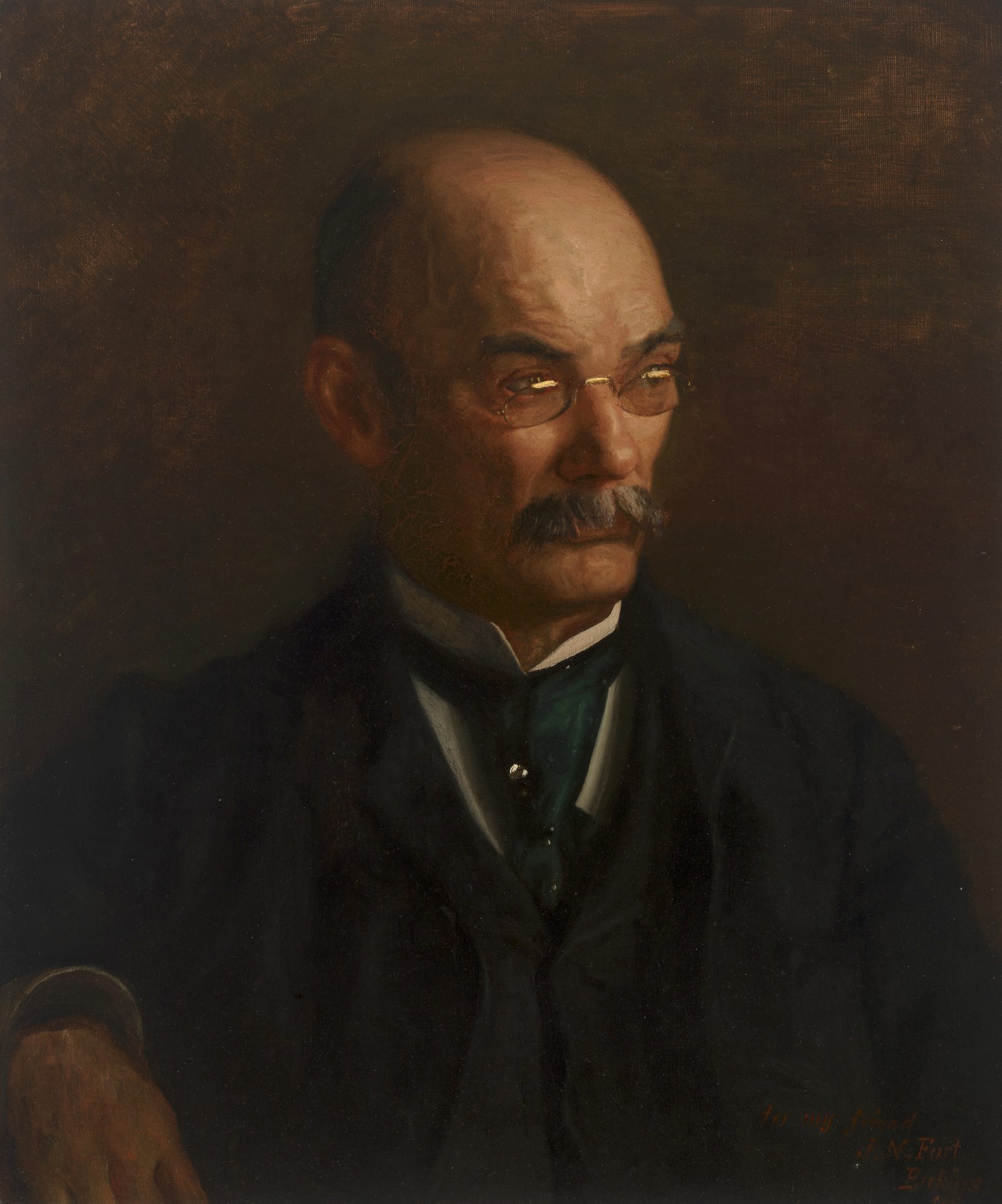 Thomas Eakins, (American, 1844-1916), Portrait of John Neil Fort, 1898. Oil on canvas, 24 x 20 1/16 in. Bequest of Lawrence H. Bloedel, Class of 1923, 77.9.115. Thomas Eakins, (American, 1844-1916), Portrait of John Neil Fort, 1898. Oil on canvas, 24 x 20 1/16 in. Bequest of Lawrence H. Bloedel, Class of 1923, 77.9.115.