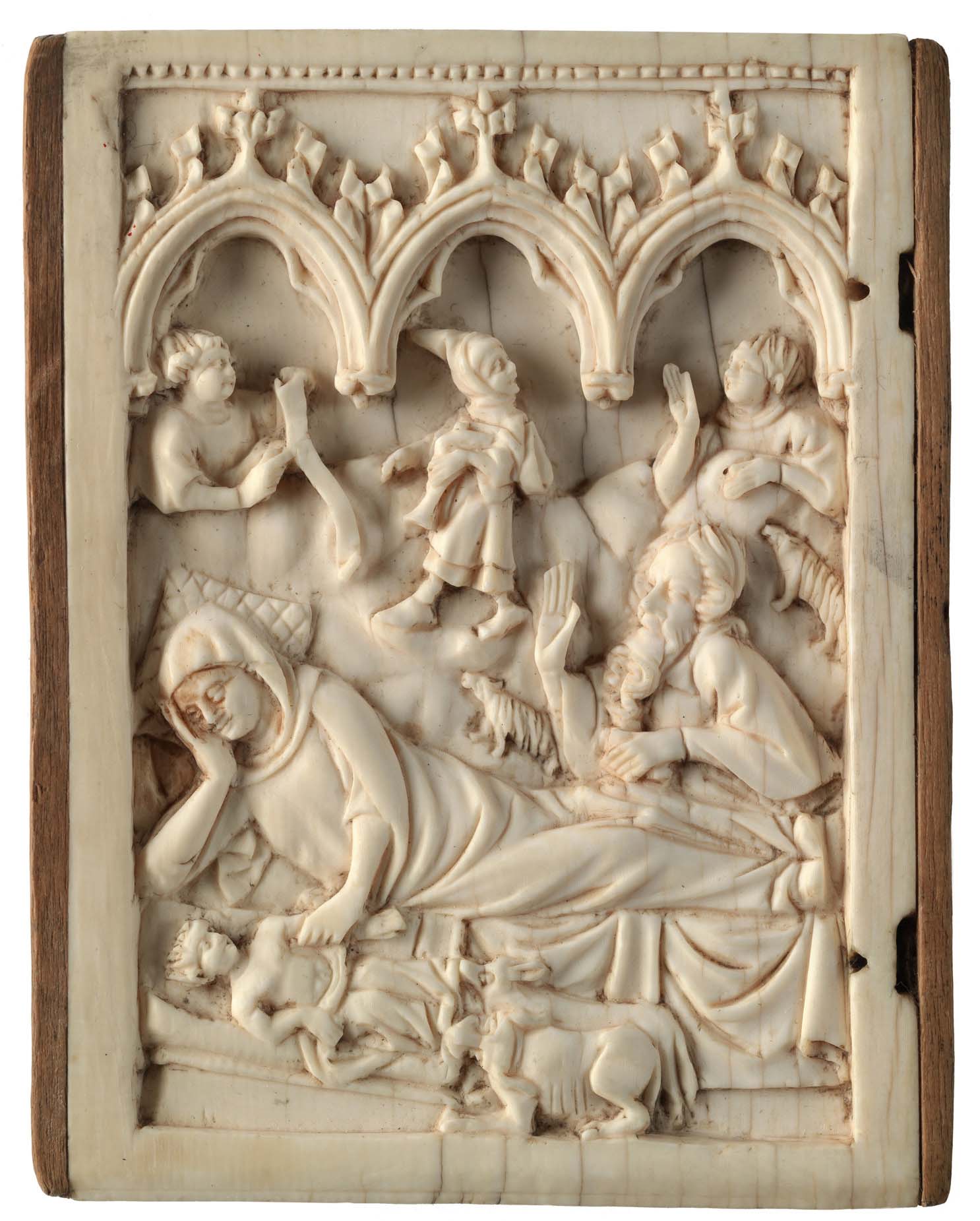 French. The Nativity, 15th century. Ivory, 3 1/8 x 2 1/4 in. Bequest of Frank Jewett Mather, Jr., Class of 1889, 57.25