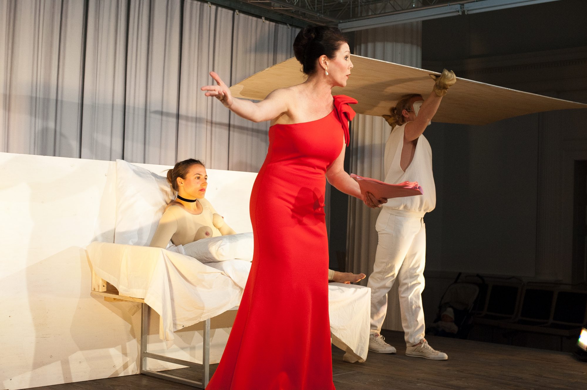 People's History of Performance Art, WCMA 2017, directed by David Levine, Design and costumes by Marsha Ginsberg, Photo by Brad Wakoff