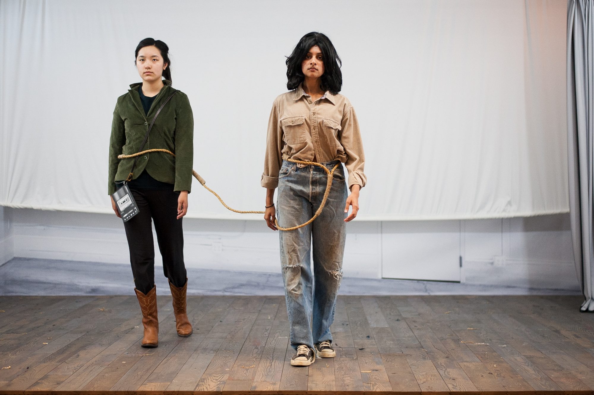 People's History of Performance Art, WCMA 2017, directed by David Levine, Design and costumes by Marsha Ginsberg, Photo by Brad Wakoff