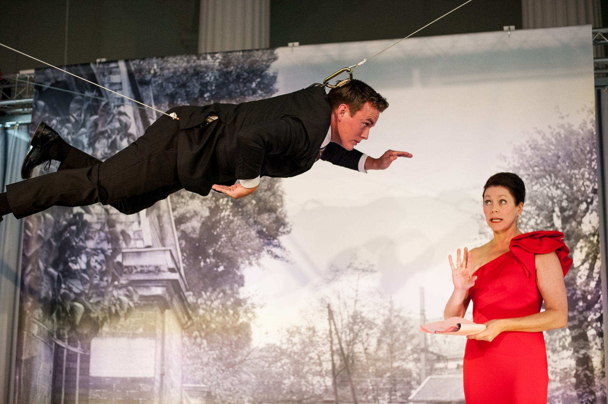 People's History of Performance Art, WCMA 2017, directed by David Levine, Design and costumes by Marsha Ginsberg, Photo by Brad Wakoff