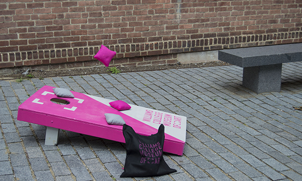 The bean bag toss from WCMA's Leisure Library. Leisure Library Bean Bag Toss