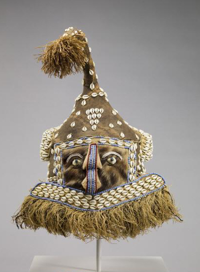 Kuba People, Mwaash Ambooy Mask, before 1920 (?) cloth, palm leaf stalks, cowrie shells, beads, fur and raffia , 19 11/16 x 13 9/16 x 15 5/8 in. (50 x 34.5 x 39.7 cm) Museum purchase, Karl E. Weston Memorial Fund, 72.26