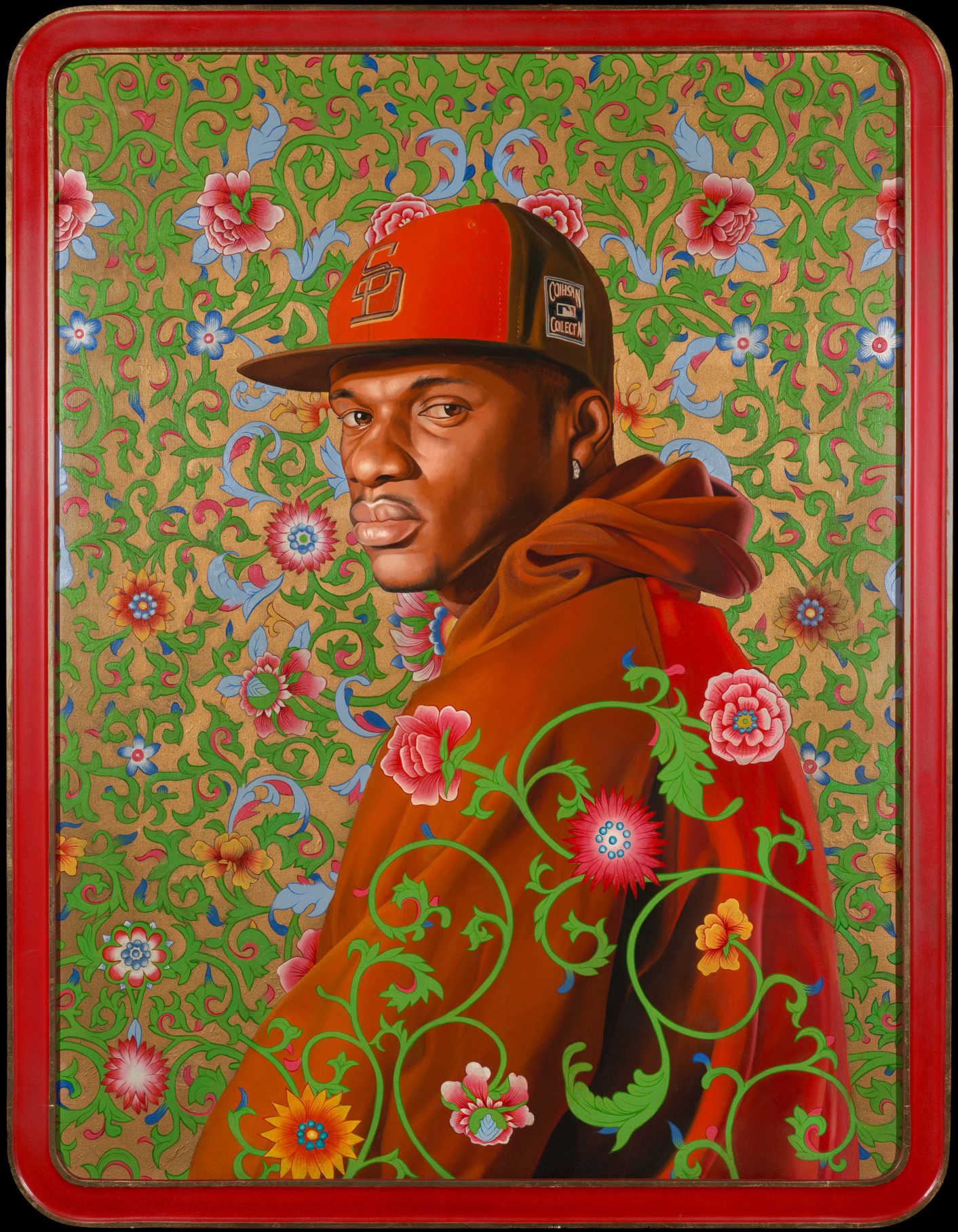 Kehinde Wiley (American, b.1977), Cheick I, 2007. Oil and enamel on canvas, 46 × 34 in. Gift of Susy and Jack Wadsworth, Class of 1961, M.2017.3 Kehinde Wiley (American, b.1977), Cheick I, 2007. Oil and enamel on canvas, 46 × 34 in. Gift of Susy and Jack Wadsworth, Class of 1961, M.2017.3