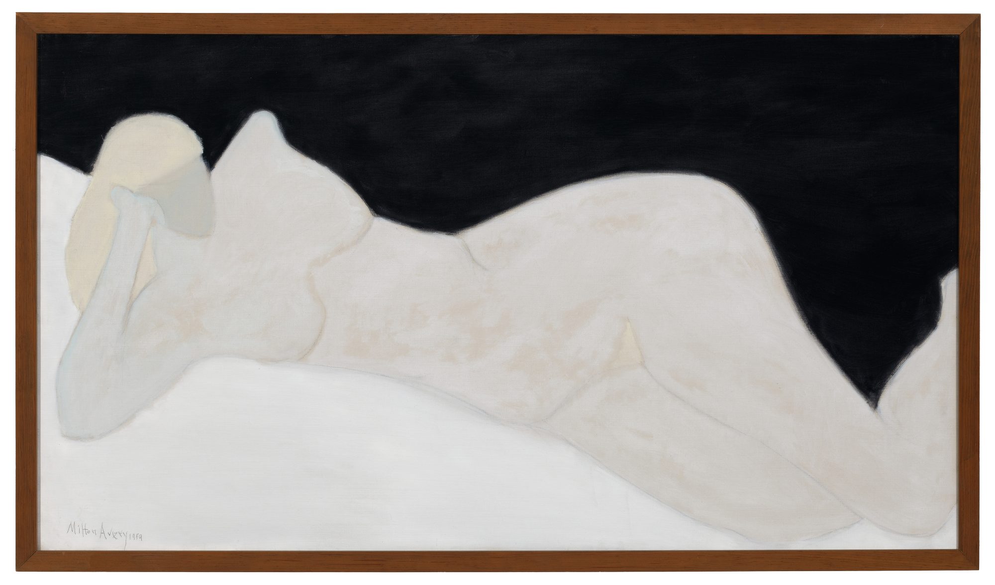 Milton Clark Avery, Reclining Blonde, 1959. Oil on canvas, 29 15/16 x 52 1/16 in. Bequest of Lawrence H. Bloedel, Class of 1923. 77.9.1