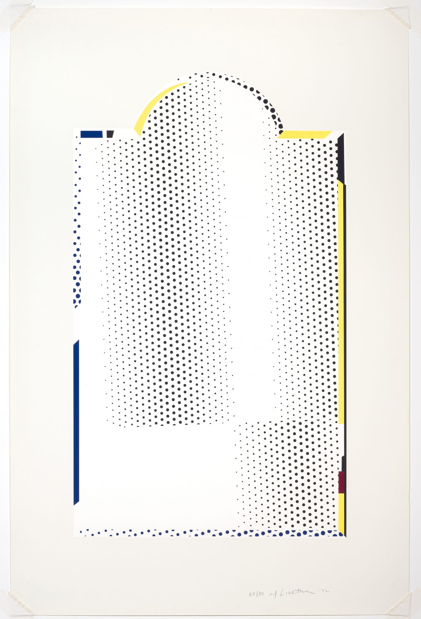 Roy Lichtenstein, Mirror #7, 1972. Color lithograph and silkscreen, 29 1/8 x 17 5/16 in. Gift of Frederick M. Myers, Class of 1943. 81.46.34