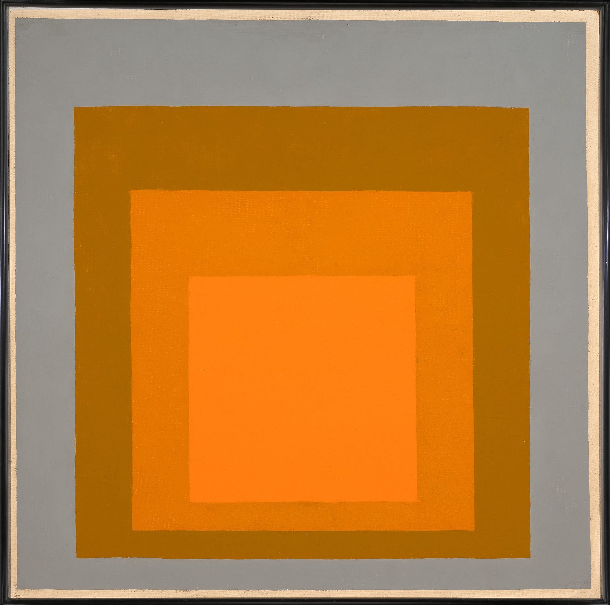 Josef Albers painting Homage to the Square: Warming, 1959 oil on Masonite Overall: 24 x 24 in. (61 x 61 cm) Gift of Jillion and Michael D. Weisberg, Class of 1993 M.2007.13