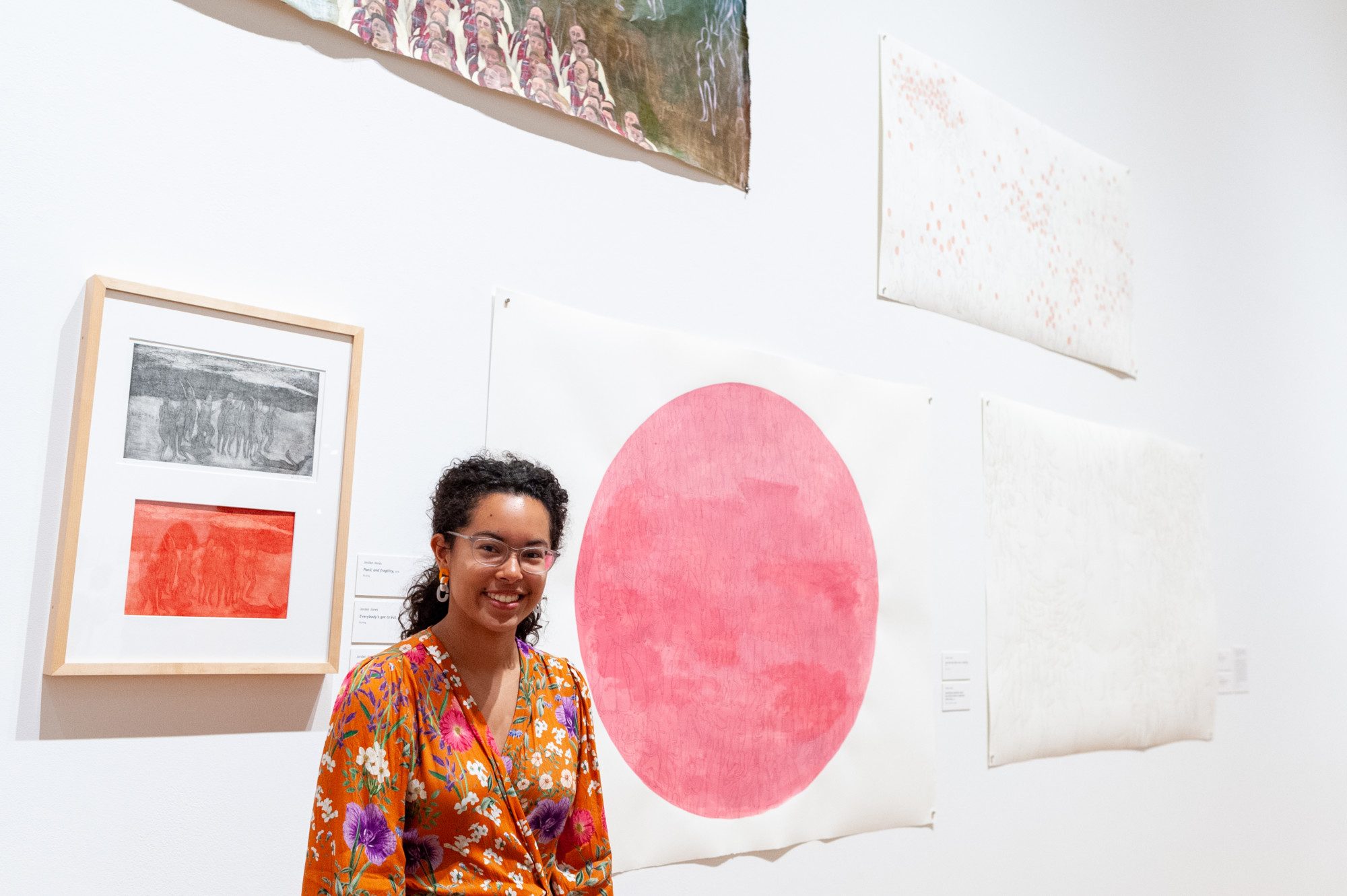 Installation view of It’s Not Nothing: Senior Studio Art Exhibition reception May 11, 2018.