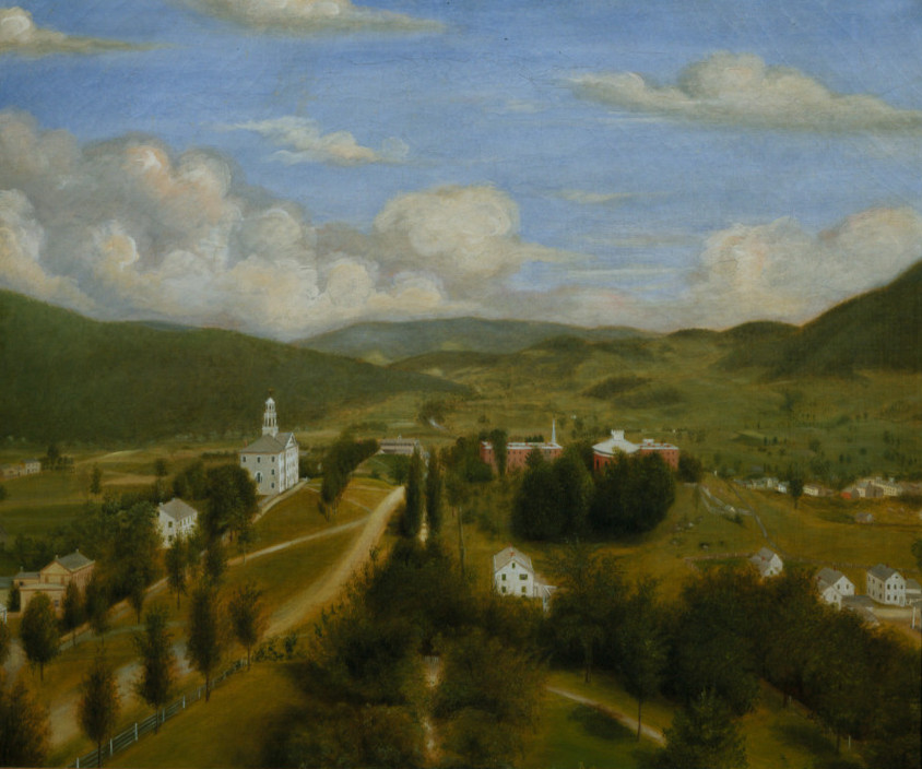 Anonymous (American) , View of Williams College Looking East, 1851, oil on canvas, 30 1/8 x 35 7/16 in. (76.5 x 90 cm), Gift of Rev. Charles Jewett Collins, Class of 1845, 1845.1 Anonymous (American) , View of Williams College Looking East, 1851, oil on canvas, 30 1/8 x 35 7/16 in. (76.5 x 90 cm), Gift of Rev. Charles Jewett Collins, Class of 1845, 1845.1